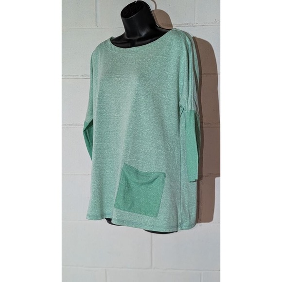 Great Cavalier by St Paul Green Tunic Top with Pockets Bow Detail Back Medium - Picture 2 of 4